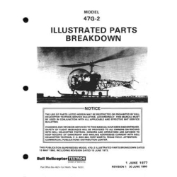 Bell Helicopter Models 47G-2 Illustrated Parts Breakdown