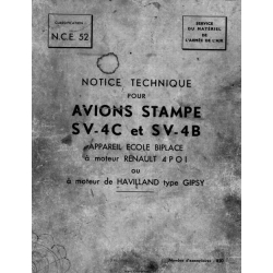 Avions Stampe SV-4C et SV-4B Notice Technique