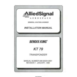 Bendix King KT 79 Transponder Installation Manual 006-00534-0001