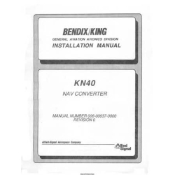 Bendix King KN40 Nav Converter Installation Manual  006-00637-0000
