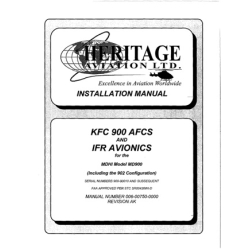 Bendix King KFC 900 AFCS and IFR Avionics for the MDHI Model MD900 INstallation Manual 006-00750-0000