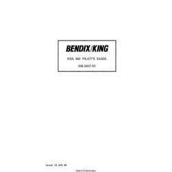 Bendix King KNS 660 Pilot's Guide 006-08407-00