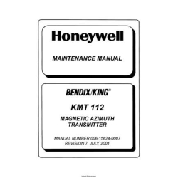Bendix King KMT 112 KMT-112 Magnetic Azimuth Transmitter Maintenance Manual 006-15624-0007