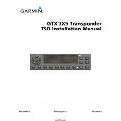 Garmin  GTX 3X5 Transponder TSO Installation Manual 190-0149902 Rev 4