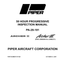 Piper PA-28-181 Archer II, Archer III 50Hour Progressive Inspection Manual 767-024