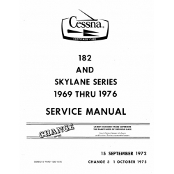 Cessna 182 & Skylane Series 1969 thru 1976 Service Manual D2006C3-13 v1975