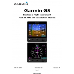 Garmin G5 Electronic Flight Instrument Part 23 AML STC Intsallation Manual 190-01112-10_v19