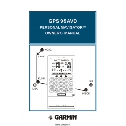 Garmin GPS 95 AVD Personal Navigator Owner's Manual & Reference 190-00050-00