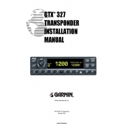 Garmin GTX 327 Transponder Installation Manual 190-00187-02_v05
