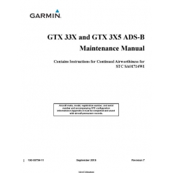 Garmin G33X and GTX3X5 GTX335 GTX345 ADS-B Maintenance Manual 190-00734-11v19