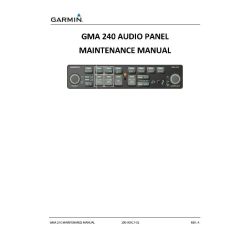Garmin 240 Audio Panel Maintenance Manual 190-00917-02