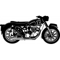 1954 AJS 500cc Motorcycle Vinyl Sticker/Decal 12" wide by 5.76" high!
