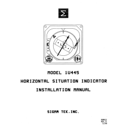 Sigma-Tek Model 1U445 Horizontal Situation Indicator Installation Manual 86M013