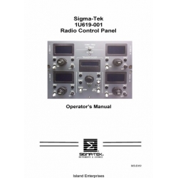 Sigma-Tek 1U619-001 Radio Control Panel Operator's Manual 2002