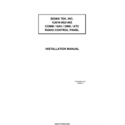 Sigma-Tek 1U619-002-003 Comm/Nav/Dme/Atc Radio Panel Installion Manual 2000