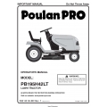 Poulan Pro PB195H42LT Lawn Tractor Operator's Manual