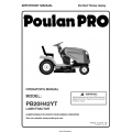 Poulan Pro PB20H42YT Lawn Tractor Operator's Manual 