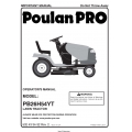 Poulan Pro PB26H54YT Lawn Tractor Operator's Manual 