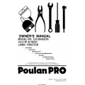 Poulan Pro CO18542STA 18.5 HP 42 Inch Lawn Tractor Owner's Manual