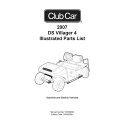 Club Car 2007 DS Villager 4 Illustrated Parts List 103209024