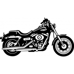 2007 Harley Dyna Glide Motorcycle Vinyl Sticker/Decal 12" wide