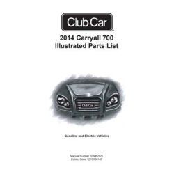 Club Car 2014 Carryall 700 Illustrated Parts List 105062825