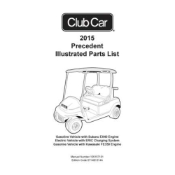 Club Car 2015 Precedent Illustrated Parts List 105157101