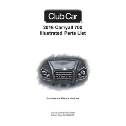 Club Car 2016 Carryall 700 Illustrated Parts List 105334605