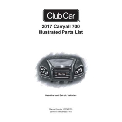 Club Car 2017 Carryall 700 Illustrated Parts List 105342105
