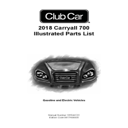 Club Car 2018 Carryall 700 Illustrated Parts List 105344123