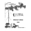 Collins 212E-1 Broadcast Console 1961 Instruction Book 520-5601-00