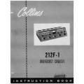 Collins 212F-1 Broadcast Console 1956 Instruction Book 520-5421-00