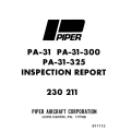 Piper PA-31, PA-31-300, PA-31-325 Inspection Report 230-211
