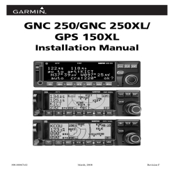 Garmin GNC 250, GNC 250XL, GPS 150XL Installation Manual 190-00067-62_v08