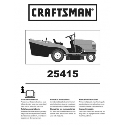 Craftsman 917.25415 15.5 HP Tractor Instruction Manual