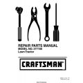 Craftsman 277160 Lawn Tractor Repair Parts Manual 2003