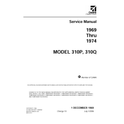 Cessna Model 310P, 310Q (1969 thru 1974) Service Manual D872-10-13