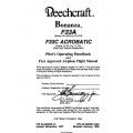 Beechcraft Bonanza F33A F33C Acrobatic Pilot's Operating Handbook & Airplane Flight Manual 33-590009-15 33-590009-15A5