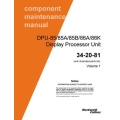 Collins DPU-85-85A-85B-86A-86K Display Processor Unit Component Maintenance Manual with Illustrated Parts List 34-20-81V1
