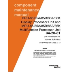 Collins DPU-85-85A-85B-86A-86K and MPU-85-85A-85B-86A-86K Component Maintenance Manual with Illustrated Parts List 34-20-81V2