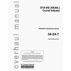 Collins 331A-6,6,6k,6k Course Indicator 1964 Component Maintenance Manual and Overhaul Manual With IPL 34-24-7