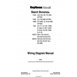Beechcraft Bonanza F33A F33C V35B A36 A36TC B36TC Wiring Diagram Manual (35-590102-9E) (35-590102-9E1)