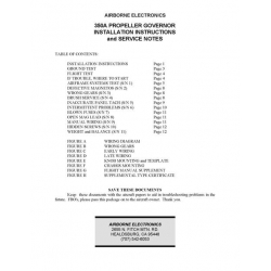 Beechcraft 350A Propeller Governor Installation Instructions & Service Notes Manual