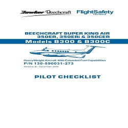 Beechcraft Super King Air Models B300 and B300C Pilot's Checklist 130-590031-273