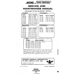 Mooney M20 Series Service and Maintenance Manual