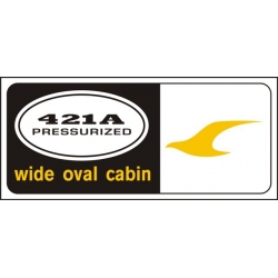 Cessna 421A Pressurized Wide Oval Cabin Aircraft Logo,Decals!