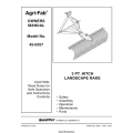 Craftsman Agri-Fab 45-0357 3PT. Hitch Lanscape Rake Owner's Manual 2004