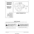 Craftsman 45-04371 Weight Bracket Kit Owner's Manual 2008