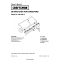 Sears Craftsman 486.24219 Dethatcher for Sweepers Owner's Manual 2003
