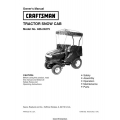 Sears Craftsman 486.24275 Tractor Snow Cab Owner's Manual 2004